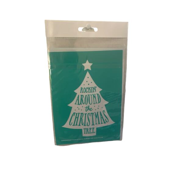 Chalk Couture 5X7 New  Reusable Transfer "Rockin Around the Christmas Tree" - Picture 1 of 7